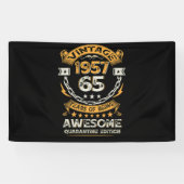  1957 65e verjaardag 65 jaar oud spandoek (Horizontaal)