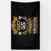  1957 65e verjaardag 65 jaar oud spandoek (Verticaal)