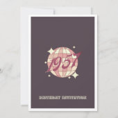 1957 67e 68e verjaardag retro Uitnodiging (Achterkant)