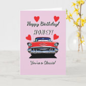 1957 Bel 57 Air Verjaardag voor haar verjaardag Kaart (Gele Bloem)