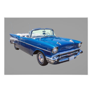 1957 Bel Air 2 van Chevrolet Convertibele deur Foto Afdruk