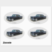 1957 Bel Air 4 Deursticker Ovale Sticker (Vel)