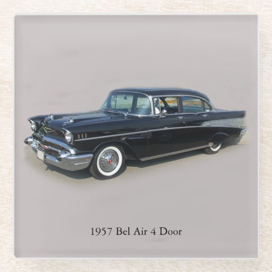 1957 Bel Air 4 onderzetter van Deurglas (Voorkant)