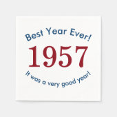 1957 ♥ Beste jaar ooit! 60e verjaardag papieren se Servet (Voorkant)