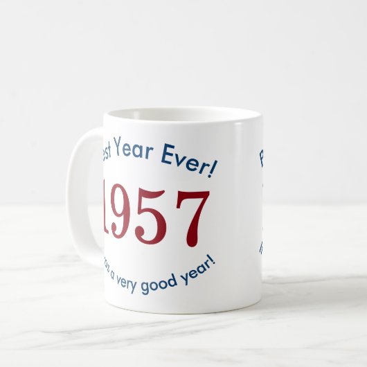 1957 ♥ Beste jaar ooit! 60e verjaardagscadeau Mok (Voorkant links)