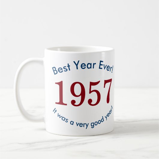 1957 ♥ Beste jaar ooit! 60e verjaardagscadeau Mok (Links)