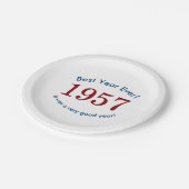 1957 Beste jaar ooit 60ste verjaardagsfeestje vier Papieren Bordje (Gekanteld)