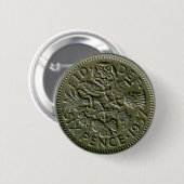 1957 British sixpence-toets Ronde Button 5,7 Cm (Voorkant /achterkant)
