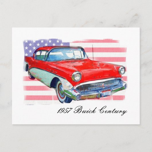1957 Buick Century Briefkaart (Voorkant)