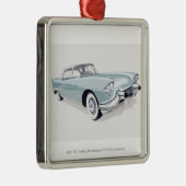 1957 Cadillac met silhouet van de bestuurder binne Metalen Ornament (Rechts)
