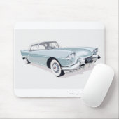 1957 Cadillac met silhouet van de bestuurder binne Muismat (Met muis)