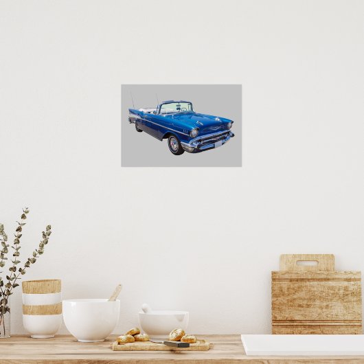 1957 Chevrolet Bel Air 2-deporteerbaar Poster (Keuken)