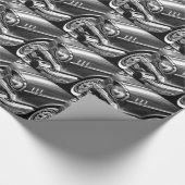 1957 Chevrolet Bel Air Black & White Cadeaupapier (Hoek)