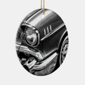 1957 Chevrolet Bel Air Black & White Keramisch Ornament (Rechts)