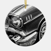 1957 Chevrolet Bel Air Black & White Keramisch Ornament (Voorkant)