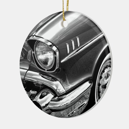 1957 Chevrolet Bel Air Black & White Keramisch Ornament (Links)