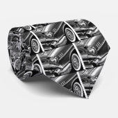 1957 Chevrolet Bel Air Black & White Stropdas (Opgerold)