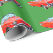 1957 Chevrolet Bel Air Converteerbare Antiek auto Cadeaupapier (Rol Hoek)