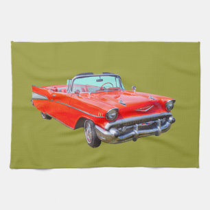 1957 Chevrolet Bel Air Converteerbare Antiek auto Theedoek