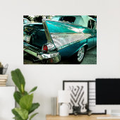 1957 Chevrolet Bel Air Convertible Poster (Thuiskantoor)