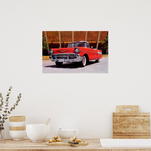 1957 Chevrolet Bel-Air Convertible Poster (Keuken)