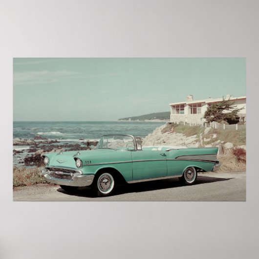 1957 Chevrolet Bel-Air Convertible Poster (Voorkant)