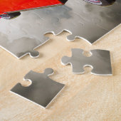 1957 Chevrolet Bel Air en de Amerikaanse vlag Legpuzzel (Zijkant)