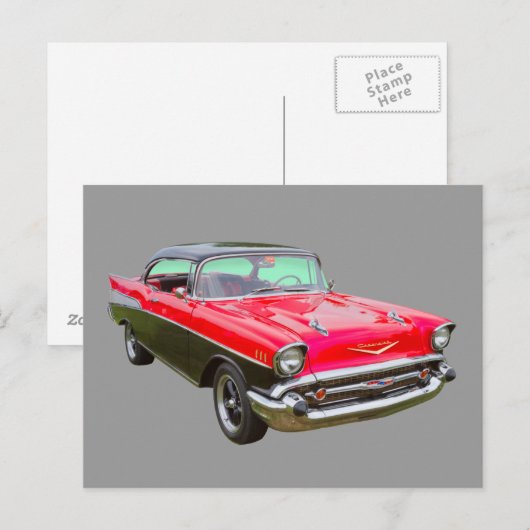 1957 Chevrolet Bel Air Klassieke auto Briefkaart (Voorkant / Achterkant)