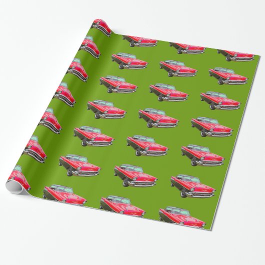 1957 Chevrolet Bel Air Klassieke auto Cadeaupapier (Uitgerold)