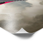 1957 Chevrolet Bel Air met Amerikaanse vlag Foto Afdruk (Hoek)