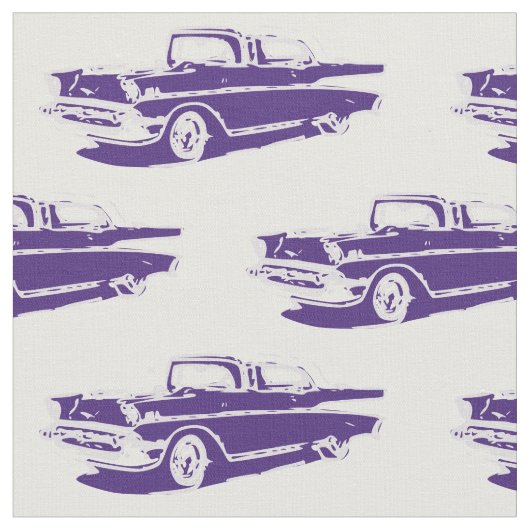 1957 Chevrolet Classic Car Fabric Stof (Close Up)