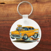 1957 Chevy 150-210 Oranje auto Sleutelhanger (Voorkant)