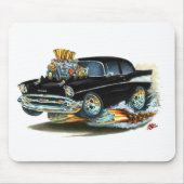 1957 Chevy 150-210 zwarte auto Muismat (Voorkant)