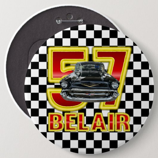 1957 Chevy Bel Air Button. Ronde Button 6,0 Cm (Voorkant /achterkant)