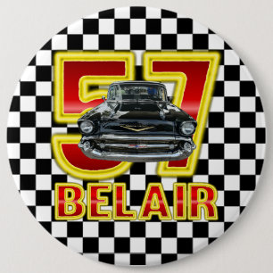 1957 Chevy Bel Air Button. Ronde Button 6,0 Cm