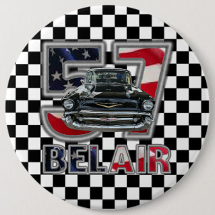 1957 Chevy Bel Air Button. Ronde Button 6,0 Cm