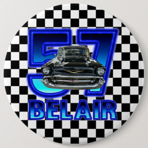 1957 Chevy Bel Air Button. Ronde Button 6,0 Cm