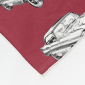 1957 Chevy Bel Air Classic Car Illustration Fleece Deken (Hoek)