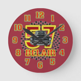1957 Chevy Bel Air Clock. Ronde Klok