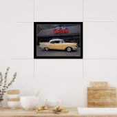 1957 Chevy Bel Air Klassieke auto drive-in Poster (Keuken)