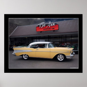 1957 Chevy Bel Air Klassieke auto drive-in Poster