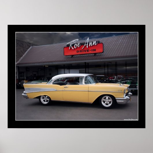 1957 Chevy Bel Air Klassieke auto drive-in Poster (Voorkant)