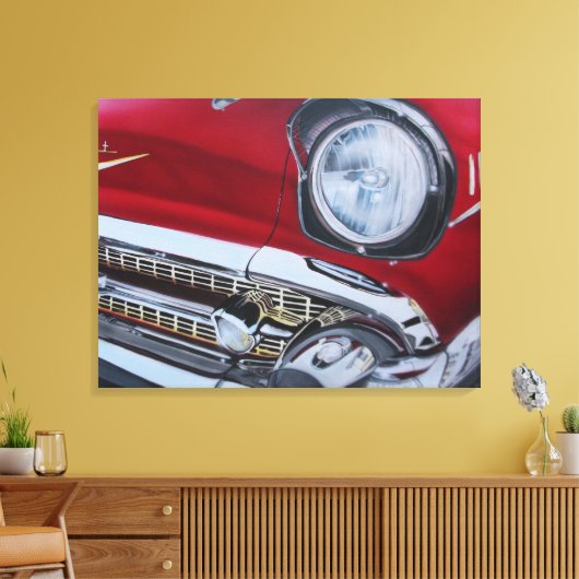 "1957 Chevy Bel Air" kunstenares Teresa Griffin Canvas Afdruk (Insitu (Woonkamer))