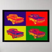 1957 Chevy Bel Air Pop Art Poster (Voorkant)