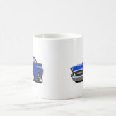 1957 Chevy Belair Blue-White Hot Rod Koffiemok (Center)