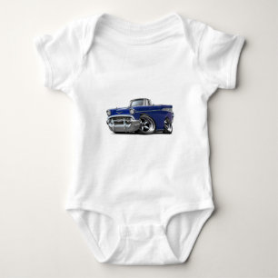 1957 Chevy Belair Dark Blue Convertible Hot Rod Romper