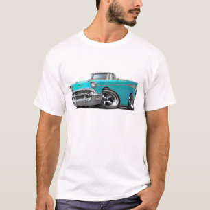 1957 Chevy Belair Turquoise Converteerbare Hot Rod T-shirt