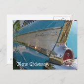 1957 Chevy Briefkaart Vrolijk Kerstfeest Kaart (Voorkant / Achterkant)