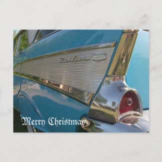1957 Chevy Briefkaart Vrolijk Kerstfeest Kaart