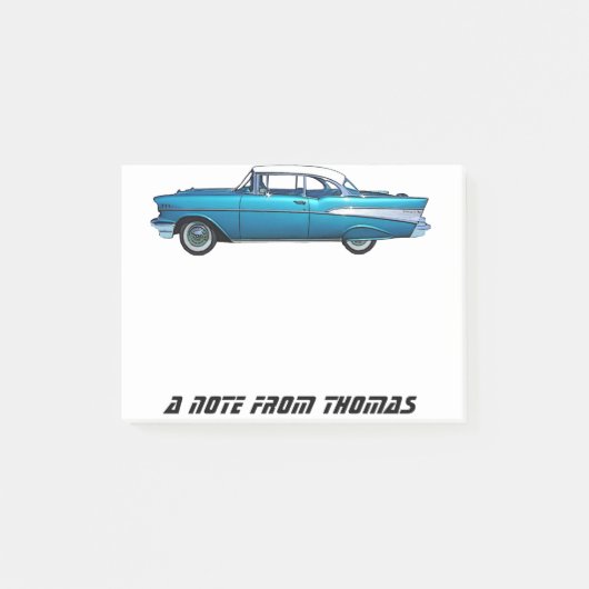 1957 Chevy Chevrolet Bel Air Klassieke auto Post-it® Notes (Voorkant)